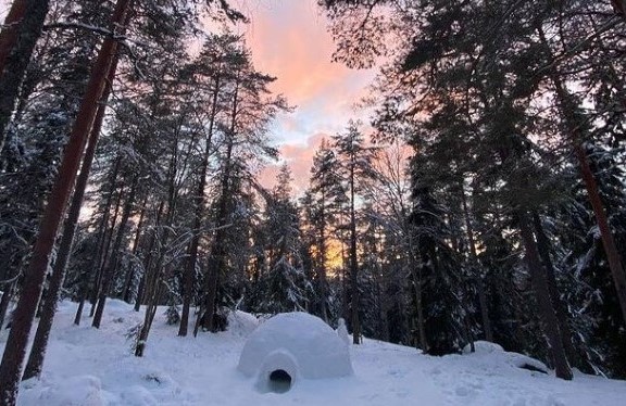 Två scouter bakifrån som leker med den andra